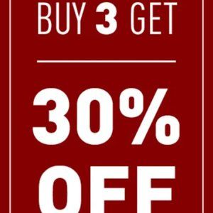 BUY 3 GET 30% + SAVE ON SHIPPING